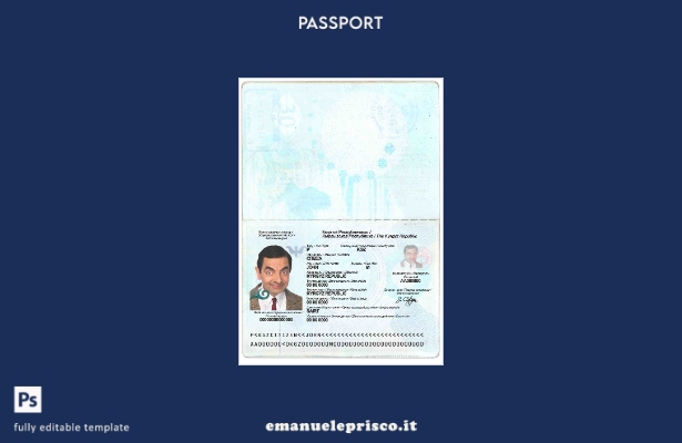 modello di passaporto del Kirghizistan in stile verificato